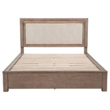 Kenora 56-inch California King LED Storage Bed Barley Brown | Brown | Barley Brown | 224850KW