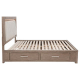 Kenora 56-inch California King LED Storage Bed Barley Brown | Brown | Barley Brown | 224850KW