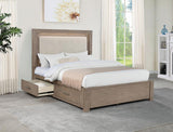 Kenora 56-inch Queen LED Storage Bed Barley Brown | Queen | Brown | Barley Brown | 224850Q