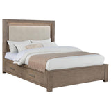 Kenora 56-inch Queen LED Storage Bed Barley Brown | Queen | Brown | Barley Brown | 224850Q