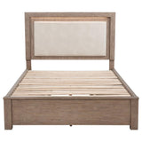 Kenora 56-inch Queen LED Storage Bed Barley Brown | Queen | Brown | Barley Brown | 224850Q