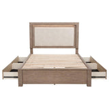 Kenora 56-inch Queen LED Storage Bed Barley Brown | Queen | Brown | Barley Brown | 224850Q