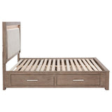 Kenora 56-inch Queen LED Storage Bed Barley Brown | Queen | Brown | Barley Brown | 224850Q