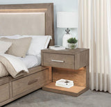 Kenora 1-drawer Nightstand Bedside Table Barley Brown | Beige | Barley Brown | 224852