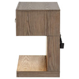Kenora 1-drawer Nightstand Bedside Table Barley Brown | Beige | Barley Brown | 224852