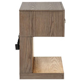 Kenora 1-drawer Nightstand Bedside Table Barley Brown | Beige | Barley Brown | 224852