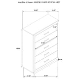 Kenora 5-drawer Bedroom Chest Barley Brown | Brown | Barley Brown | 224855