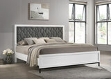 Sonora Eastern King Upholstered Panel Bed White | White | 224861KE