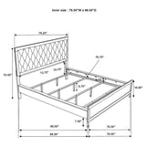 Sonora California King Upholstered Panel Bed White | White | 224861KW