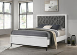 Sonora Queen Upholstered Panel Bed White | Queen | White | 224861Q