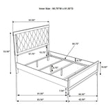 Sonora Queen Upholstered Panel Bed White | Queen | White | 224861Q