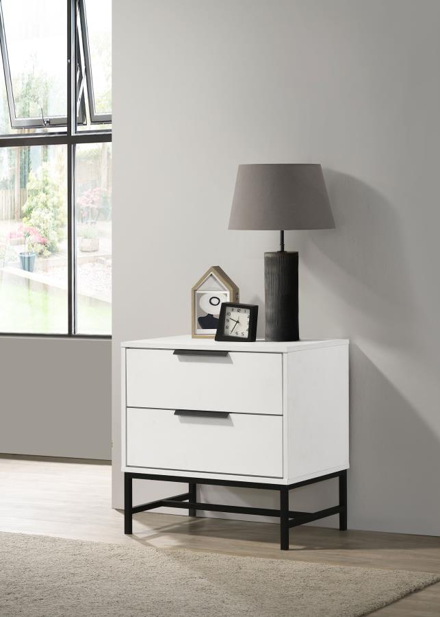 Sonora 2-drawer Nightstand Bedside Table White | King | White | 224862