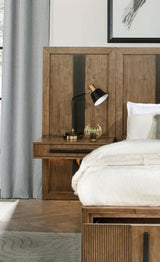 Terrace Eastern King Wall Panel Storage Bed Ash Brown | Brown | Ash Brown | 224900KE-S3P
