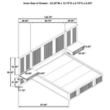 Terrace Eastern King Wall Panel Storage Bed Ash Brown | Brown | Ash Brown | 224900KE-S3P
