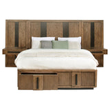 Terrace Queen Wall Panel Storage Bed Ash Brown | Queen | Brown | Ash Brown | 224900Q-S3P