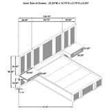 Terrace Queen Wall Panel Storage Bed Ash Brown | Queen | Brown | Ash Brown | 224900Q-S3P