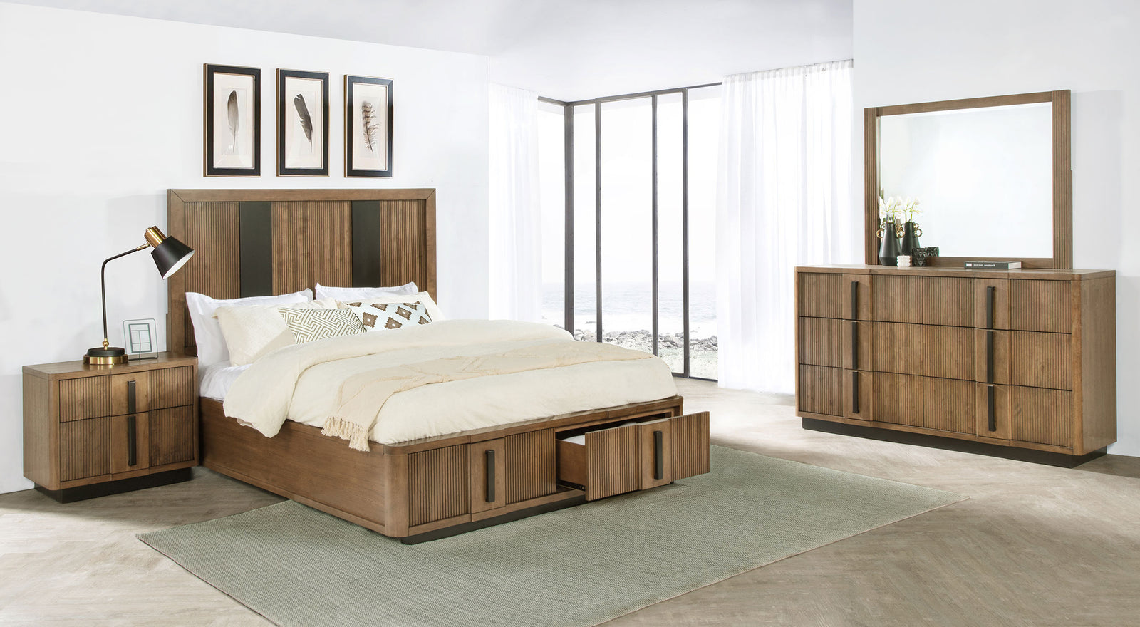Terrace 4-piece Queen Bedroom Set Ash Brown | Queen / 4-piece | 224900Q-S4