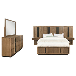 Amara 5-Piece Queen Panel Bedroom Set Ash Brown