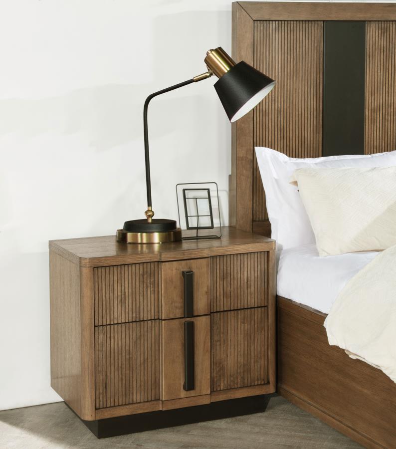 Terrace 2-drawer Nightstand Bedside Table Ash Brown | King | Brown | Ash Brown | 224902