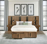 Terrace 2-piece Wall Panel with Nightstand Set Ash Brown | Brown | Ash Brown | 224907