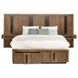 Terrace 2-piece Wall Panel with Nightstand Set Ash Brown | Brown | Ash Brown | 224907