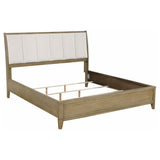 Granada Upholstered Eastern King Panel Bed Natural Pine | Beige | Natural Pine | 224921KE
