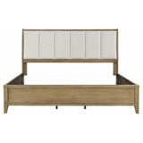 Granada Upholstered Eastern King Panel Bed Natural Pine | Beige | Natural Pine | 224921KE