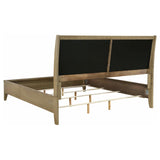 Granada Upholstered Eastern King Panel Bed Natural Pine | Beige | Natural Pine | 224921KE