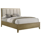Granada Upholstered California King Panel Bed Natural Pine | Beige | Natural Pine | 224921KW