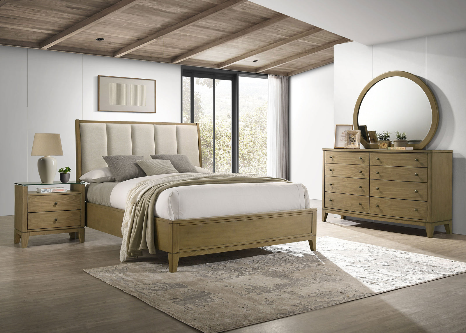 Granada 4-piece Queen Bedroom Set Natural Pine | Queen / 4-piece | 224921Q-S4