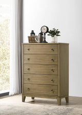 Granada 5-drawer Bedroom Chest of Drawers Natural Pine | Full | Brown | Natural Pine | 224925