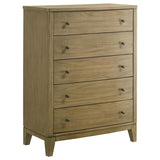 Granada 5-drawer Bedroom Chest of Drawers Natural Pine | Full | Brown | Natural Pine | 224925