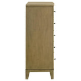 Granada 5-drawer Bedroom Chest of Drawers Natural Pine | Full | Brown | Natural Pine | 224925