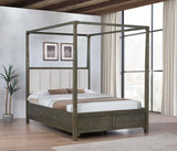 Gran Park Queen Canopy Bed Dark Cocoa | Queen | Brown | Dark Cocoa | 224931Q
