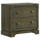 Gran Park 2-drawer Nightstand Bedside Table Dark Cocoa | Brown | Dark Cocoa | 224932