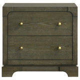 Gran Park 2-drawer Nightstand Bedside Table Dark Cocoa | Brown | Dark Cocoa | 224932