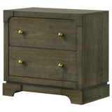 Gran Park 2-drawer Nightstand Bedside Table Dark Cocoa | Brown | Dark Cocoa | 224932