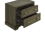 Gran Park 2-drawer Nightstand Bedside Table Dark Cocoa | Brown | Dark Cocoa | 224932