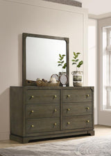 Gran Park 6-drawer Dresser and Mirror Dark Cocoa | Brown | Dark Cocoa | 224933M