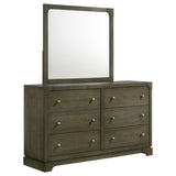 Gran Park 6-drawer Dresser and Mirror Dark Cocoa | Brown | Dark Cocoa | 224933M