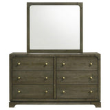 Gran Park 6-drawer Dresser and Mirror Dark Cocoa | Brown | Dark Cocoa | 224933M