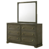 Gran Park 6-drawer Dresser and Mirror Dark Cocoa | Brown | Dark Cocoa | 224933M