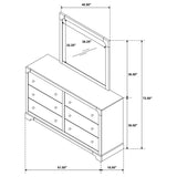 Gran Park 6-drawer Dresser and Mirror Dark Cocoa
