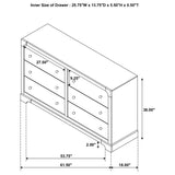 Gran Park 6-drawer Dresser Cabinet Dark Cocoa | Brown | Dark Cocoa | 224933