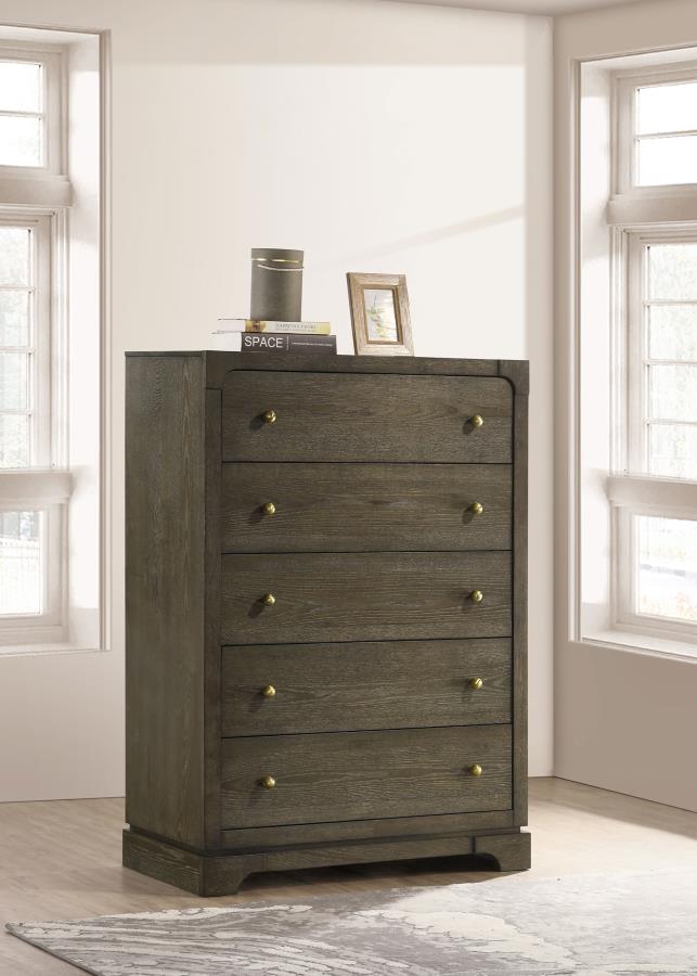 Gran Park 5-drawer Bedroom Chest of Drawers Dark Cocoa | Brown | Dark Cocoa | 224935