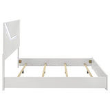 Ives Eastern King Panel Bed LED Headboard White High Gloss | White | White High Gloss | 224941KE