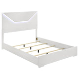 Ives Queen Panel Bed LED Headboard White High Gloss | Queen | White | White High Gloss | 224941Q