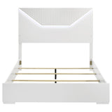 Ives Queen Panel Bed LED Headboard White High Gloss | Queen | White | White High Gloss | 224941Q