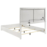 Ives Queen Panel Bed LED Headboard White High Gloss | Queen | White | White High Gloss | 224941Q