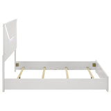 Ives Queen Panel Bed LED Headboard White High Gloss | Queen | White | White High Gloss | 224941Q